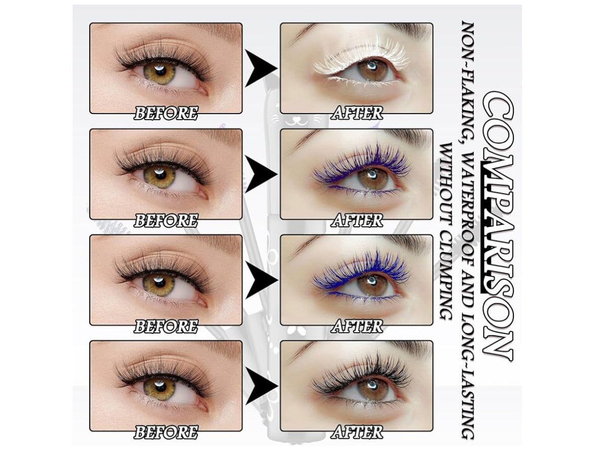 in stock cat shaped mascara by ownest in black, purple or blue - MadWitch Cosmetics