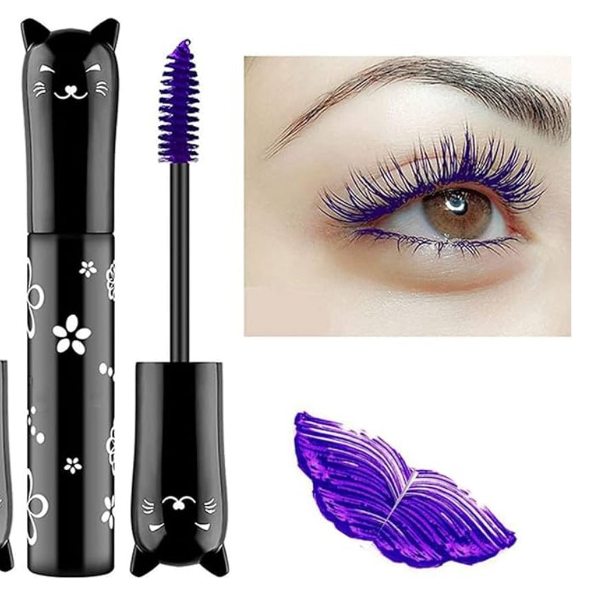 in stock cat shaped mascara by ownest in black, purple or blue - MadWitch Cosmetics