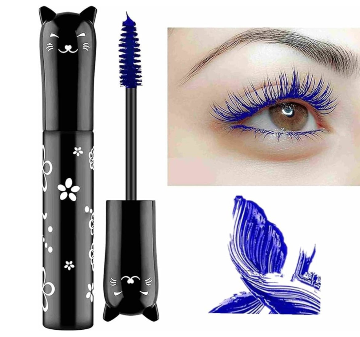 in stock cat shaped mascara by ownest in black, purple or blue - MadWitch Cosmetics