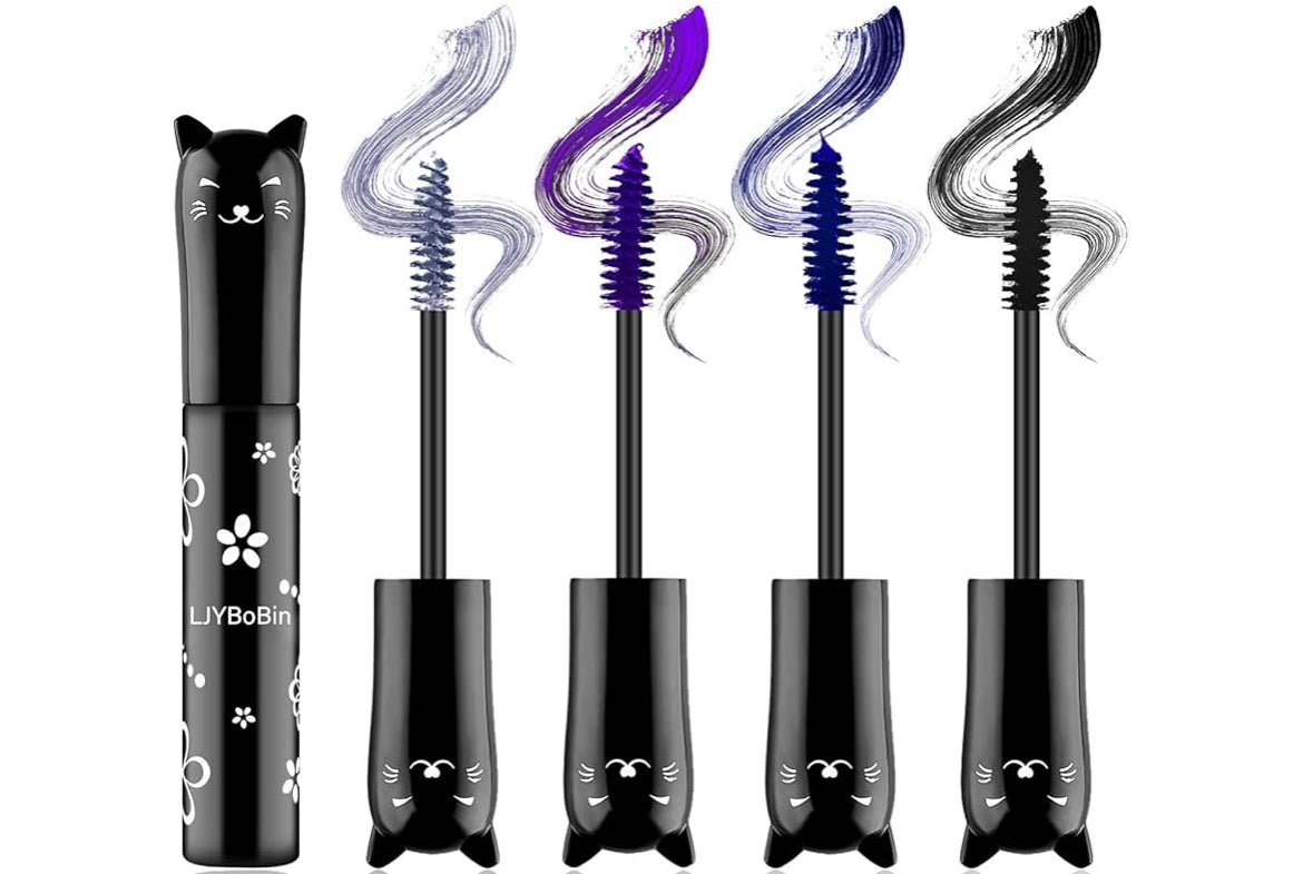 in stock cat shaped mascara by ownest in black, purple or blue - MadWitch Cosmetics