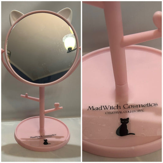 In stock pink cat mirror - MadWitch Cosmetics