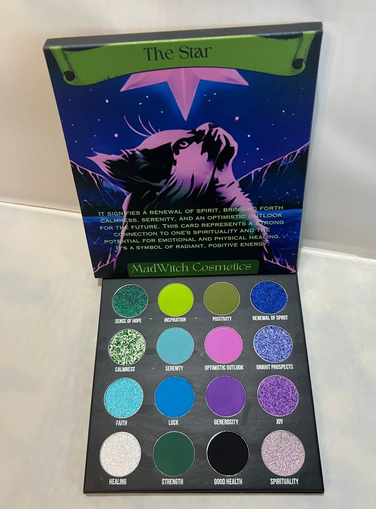 in stock the star tarot card 16 pan eye palette - MadWitch Cosmetics