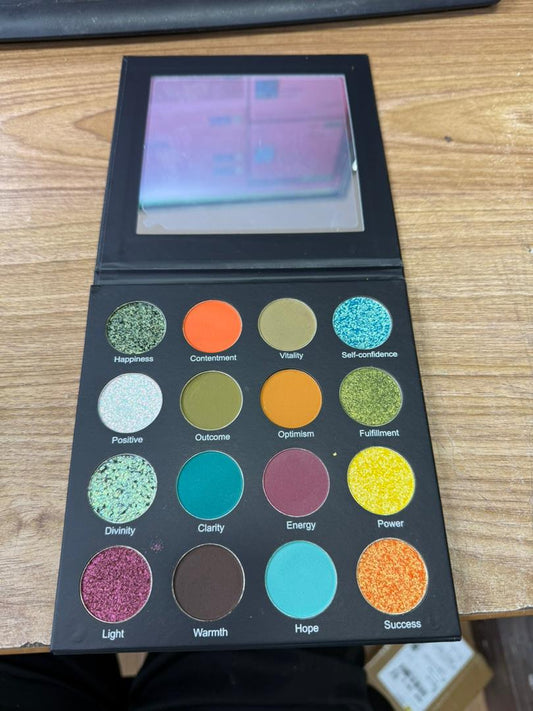 the sun tarot card 16 pan palette w/ 8 mattes, 6 duochromes, 1 multichrome, 1 holographic multichrome. IN STOCK - MadWitch Cosmetics